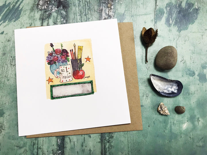 No 1 Teacher Card - Personalised