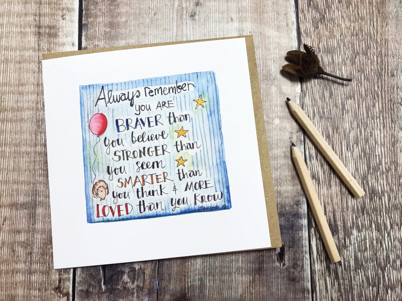 "Braver than you Believe" Card - Personalised