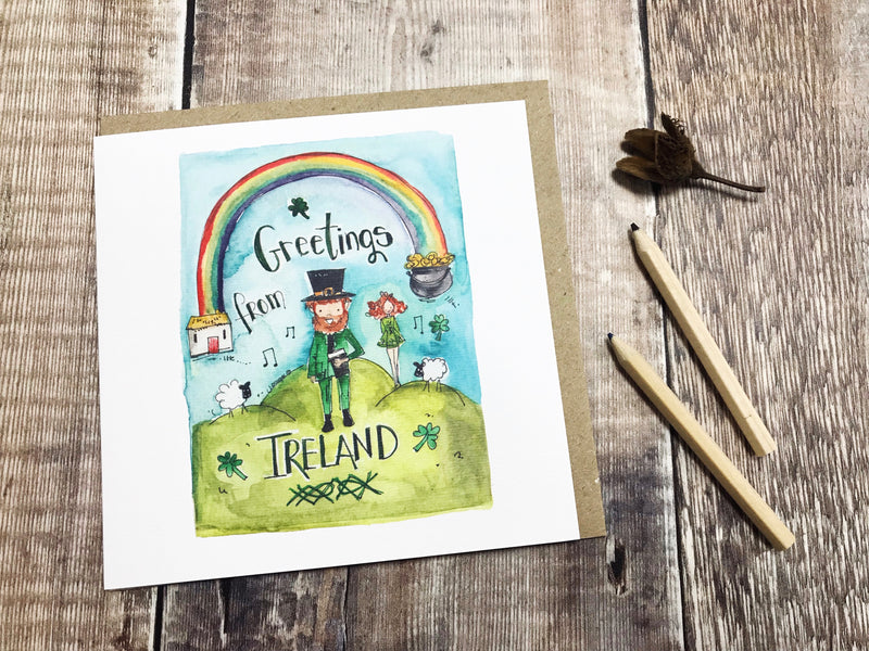 "Greetings from Ireland" Card - Personalised