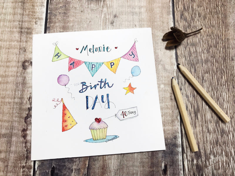Happy Birth Day Card - Personalised