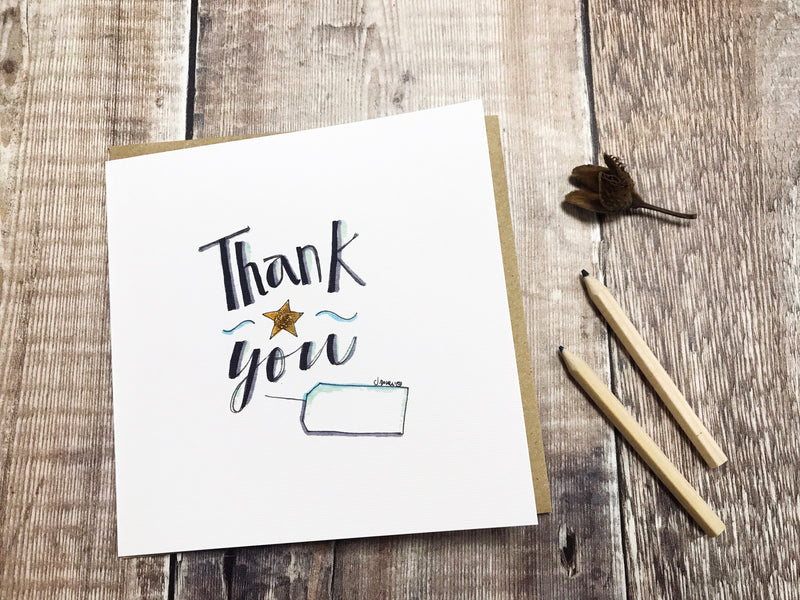 Thank you Text Card - Personalised
