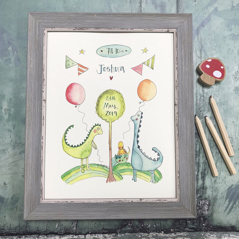 "Little Dinosaur" Personalised Print