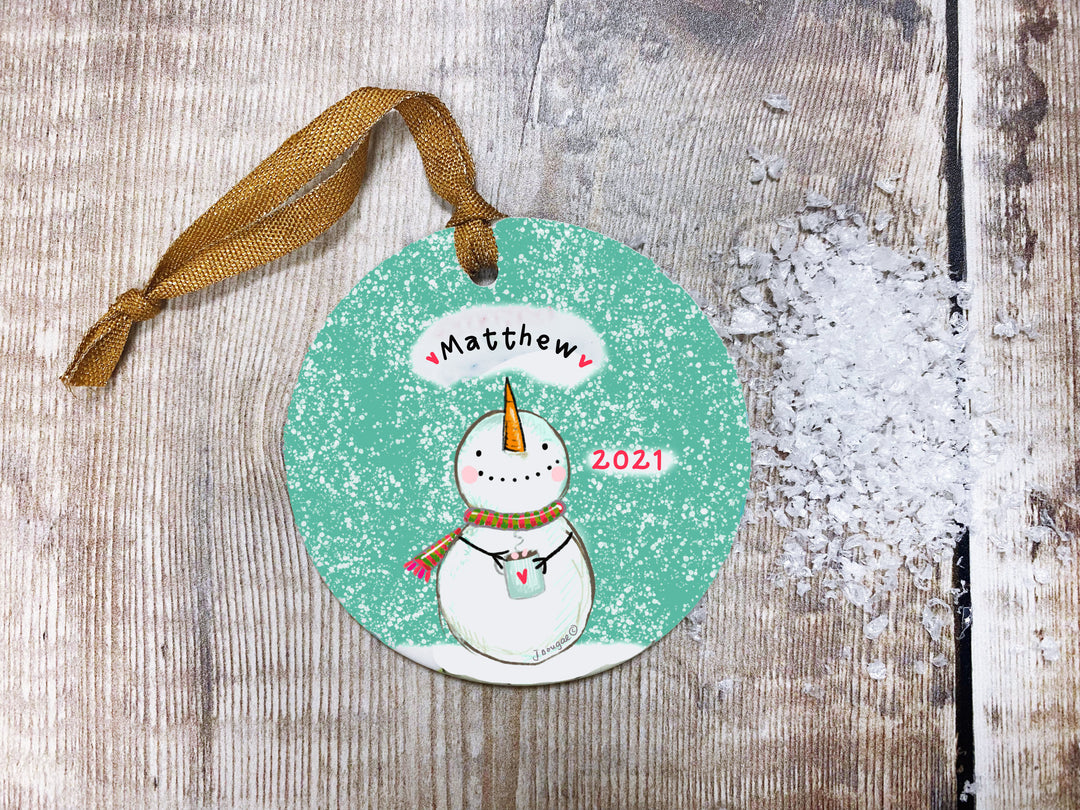 Snowman Ceramic Circle